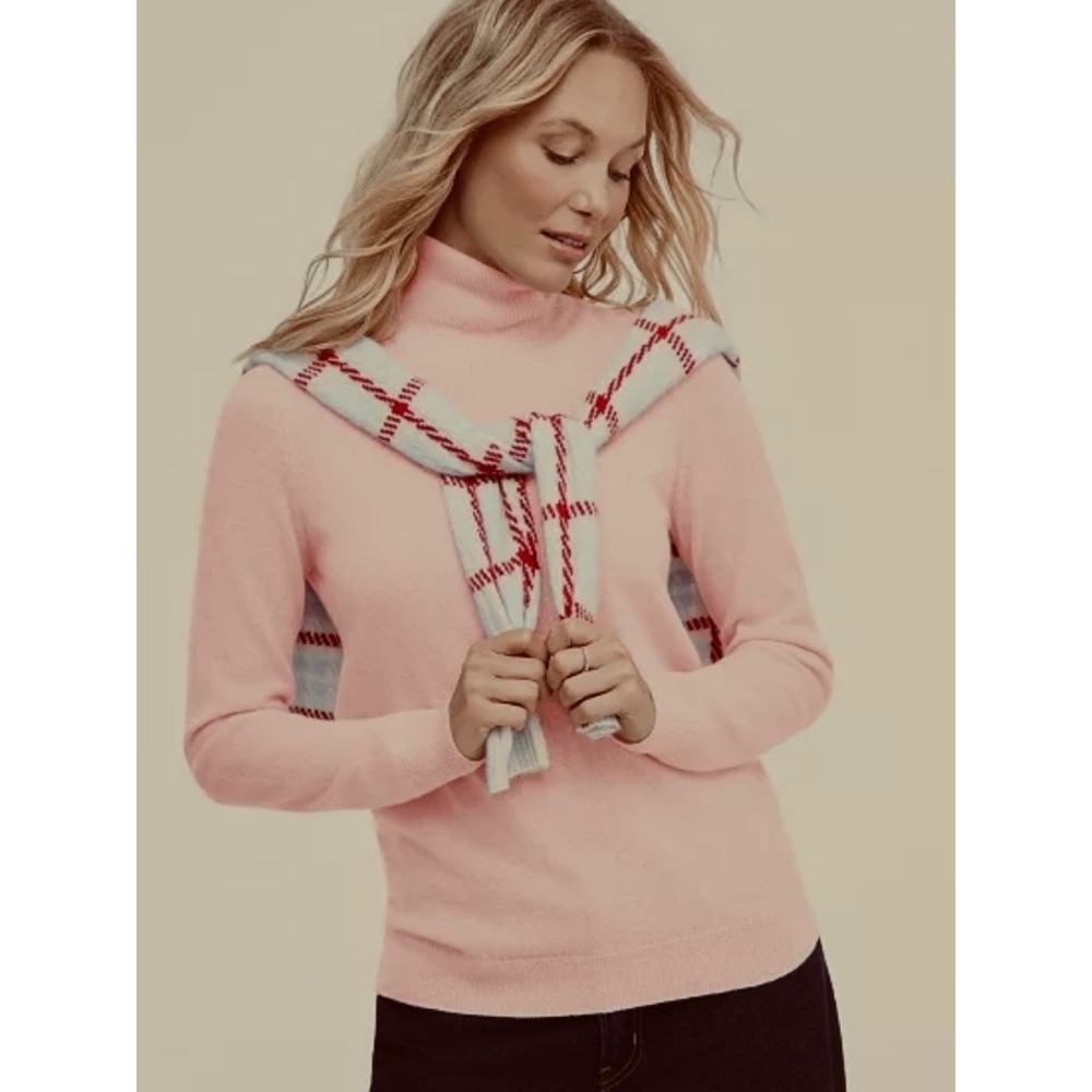 Charter Club Cashmere Turtleneck S Blush Pink Quiet Luxury Balletcore Soft Girl